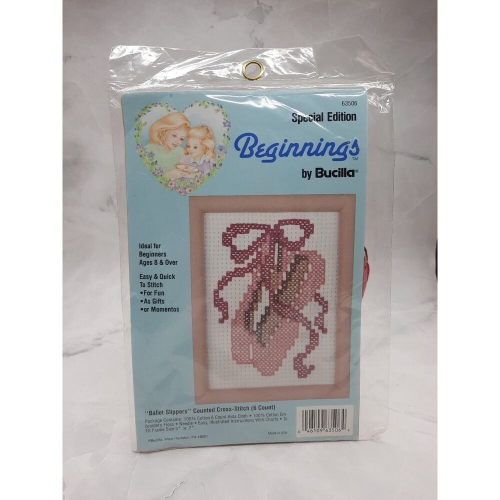 Beginnings by Bucilla Special Edition Ballet Slippers Beginners Ages 8+